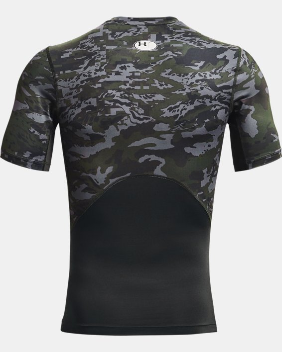 Men's HeatGear® Armour Camo Short Sleeve, Green, pdpMainDesktop image number 5